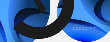 Yaratıcı geometrik duvar kağıdı. Asgari soyut arkaplan. Duvar kağıdı arkaplanı veya iniş sayfası için daire ve dalga kompozisyon vektör çizimi