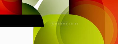 Yaratıcı geometrik duvar kağıdı. Asgari çember üçgen ve kare çizgi soyut arkaplan. Duvar kağıdı afişi veya iniş sayfası için vektör illüstrasyonu