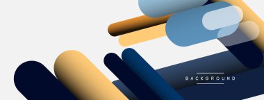 Yuvarlak şekiller ve çizgiler üst üste biniyor. Duvar kağıdı afişi veya iniş sayfası için vektör illüstrasyonu