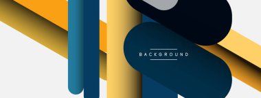 Soyut arkaplan. Yuvarlak şekiller, gri arkaplanda çizgiler. Duvar kağıdı afişi veya iniş sayfası için vektör illüstrasyonu