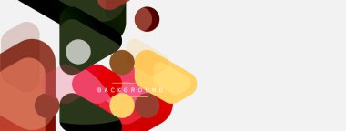 Soyut yuvarlak geometrik şekiller ve daireler. Duvar kağıdı, afiş, arkaplan veya iniş için moda tekno iş şablonu