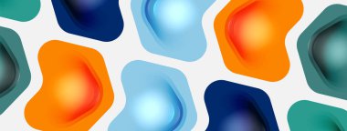 Beyaz arka planda renkli ok şekilleri. Minimum geometrik soyut arkaplan. Duvar kağıdı afişi veya iniş sayfası için vektör illüstrasyonu