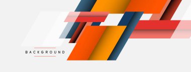 Vektör arkaplanı. Gölge efektli soyut örtüşen renk çizgileri tasarımı. Duvar kağıdı afişi için resim arkaplanı veya iniş sayfası