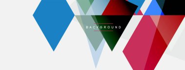 Renkli üçgen bileşimi, geometrik soyut arkaplan. Tekno veya iş konsepti, duvar kağıdı, afiş, arkaplan, iniş sayfası deseni