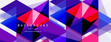 Renkli üçgen bileşimi, geometrik soyut arkaplan. Tekno veya iş konsepti, duvar kağıdı, afiş, arkaplan, iniş sayfası deseni