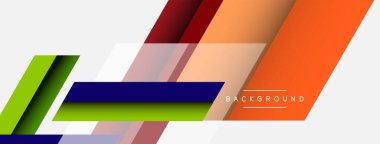 Vektör arkaplanı. Gölge efektli soyut örtüşen renk çizgileri tasarımı. Duvar kağıdı afişi için resim arkaplanı veya iniş sayfası