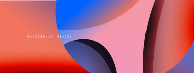 Yaratıcı geometrik duvar kağıdı. Asgari soyut arkaplan. Duvar kağıdı arkaplanı veya iniş sayfası için daire ve dalga kompozisyon vektör çizimi