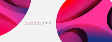 Yaratıcı geometrik duvar kağıdı. Asgari soyut arkaplan. Duvar kağıdı arkaplanı veya iniş sayfası için daire ve dalga kompozisyon vektör çizimi