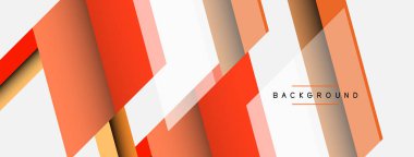 Vektör arkaplanı. Gölge efektli soyut örtüşen renk çizgileri tasarımı. Duvar kağıdı afişi için resim arkaplanı veya iniş sayfası