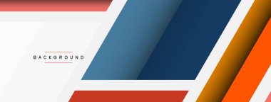 Vektör arkaplanı. Gölge efektli soyut örtüşen renk çizgileri tasarımı. Duvar kağıdı afişi için resim arkaplanı veya iniş sayfası