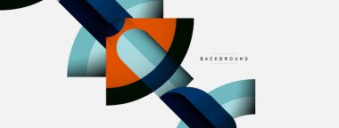 Moda şekilleri, renk minimal tasarım bileşimi, duvar kağıdı afişi veya iniş sayfası için çizgiler ve gölgeler