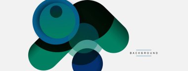 Yaratıcı geometrik duvar kağıdı. Asgari soyut arkaplan. Duvar kağıdı arkaplanı veya iniş sayfası için daire bileşimi vektör çizimi