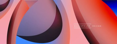 Yaratıcı geometrik duvar kağıdı. Asgari soyut arkaplan. Duvar kağıdı arkaplanı veya iniş sayfası için daire ve dalga kompozisyon vektör çizimi