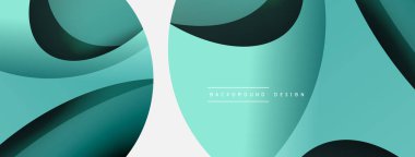 Yaratıcı geometrik duvar kağıdı. Asgari soyut arkaplan. Duvar kağıdı arkaplanı veya iniş sayfası için daire ve dalga kompozisyon vektör çizimi