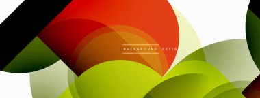 Yuvarlak üçgen çizgileri ve daireleri şekillendirir. Duvar kağıdı afişi arkaplanı veya iniş sayfası için Geometrik vektör çizimi