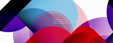 Yuvarlak üçgen çizgileri ve daireleri şekillendirir. Duvar kağıdı afişi arkaplanı veya iniş sayfası için Geometrik vektör çizimi