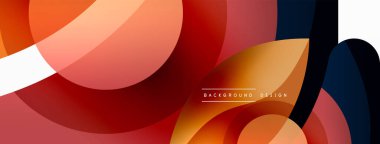 Yaratıcı geometrik duvar kağıdı. Asgari soyut arkaplan. Duvar kağıdı arkaplanı veya iniş sayfası için daire dalga ve yuvarlak şekiller kompozisyon vektör çizimi