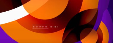 Yaratıcı geometrik duvar kağıdı. Asgari soyut arkaplan. Duvar kağıdı arkaplanı veya iniş sayfası için daire dalga ve yuvarlak şekiller kompozisyon vektör çizimi