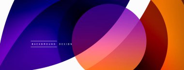 Yaratıcı geometrik duvar kağıdı. Asgari soyut arkaplan. Duvar kağıdı arkaplanı veya iniş sayfası için daire dalga ve yuvarlak şekiller kompozisyon vektör çizimi