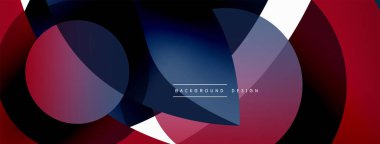 Yaratıcı geometrik duvar kağıdı. Asgari soyut arkaplan. Duvar kağıdı arkaplanı veya iniş sayfası için daire dalga ve yuvarlak şekiller kompozisyon vektör çizimi