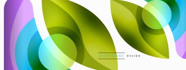 Yaratıcı geometrik duvar kağıdı. Asgari soyut arkaplan. Duvar kağıdı arkaplanı veya iniş sayfası için daire dalga ve yuvarlak şekiller kompozisyon vektör çizimi