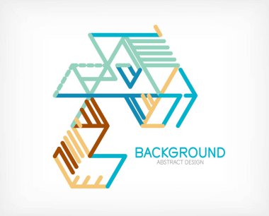 Soyut arkaplan. Beyaz arkaplanda renk çizgileri. Doğrusal soyut kompozisyon. Duvar kağıdı, afiş, arkaplan, iniş sayfası için tekno veya iş konsepti