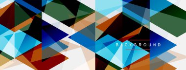 Renkli üçgen bileşimi, geometrik soyut arkaplan. Tekno veya iş konsepti, duvar kağıdı, afiş, arkaplan, iniş sayfası deseni