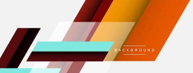 Vektör arkaplanı. Gölge efektli soyut örtüşen renk çizgileri tasarımı. Duvar kağıdı afişi için resim arkaplanı veya iniş sayfası