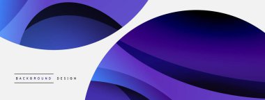 Yaratıcı geometrik duvar kağıdı. Asgari soyut arkaplan. Duvar kağıdı arkaplanı veya iniş sayfası için daire ve dalga kompozisyon vektör çizimi