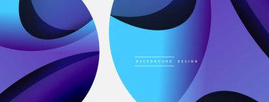 Yaratıcı geometrik duvar kağıdı. Asgari soyut arkaplan. Duvar kağıdı arkaplanı veya iniş sayfası için daire ve dalga kompozisyon vektör çizimi