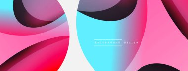 Yaratıcı geometrik duvar kağıdı. Asgari soyut arkaplan. Duvar kağıdı arkaplanı veya iniş sayfası için daire ve dalga kompozisyon vektör çizimi