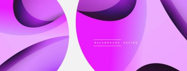 Yaratıcı geometrik duvar kağıdı. Asgari soyut arkaplan. Duvar kağıdı arkaplanı veya iniş sayfası için daire ve dalga kompozisyon vektör çizimi