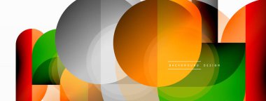 Yaratıcı geometrik duvar kağıdı. Asgari çember üçgen ve kare çizgi soyut arkaplan. Duvar kağıdı afişi veya iniş sayfası için vektör illüstrasyonu