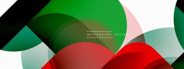 Yuvarlak üçgen çizgileri ve daireleri şekillendirir. Duvar kağıdı afişi arkaplanı veya iniş sayfası için Geometrik vektör çizimi