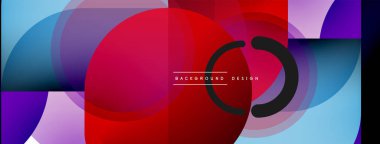 Yuvarlak üçgen çizgileri ve daireleri şekillendirir. Duvar kağıdı afişi arkaplanı veya iniş sayfası için Geometrik vektör çizimi