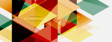 Mozaik üçgenler geometrik arkaplan. Tekno veya iş konsepti, duvar kağıdı, afiş, arkaplan, iniş sayfası deseni