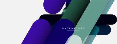 Yuvarlak şekiller ve çizgiler üst üste biniyor. Duvar kağıdı afişi veya iniş sayfası için vektör illüstrasyonu