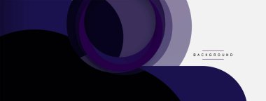 Yaratıcı geometrik duvar kağıdı. Asgari soyut arkaplan. Duvar kağıdı arkaplanı veya iniş sayfası için daire bileşimi vektör çizimi