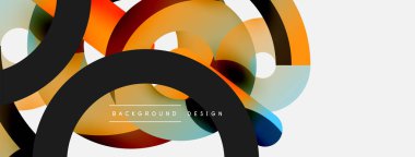 Soyut arkaplanı çember içine al. Duvar kağıdı afişi arkaplan kartı veya iniş sayfası için vektör illüstrasyonu