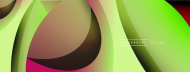 Yaratıcı geometrik duvar kağıdı. Asgari soyut arkaplan. Duvar kağıdı arkaplanı veya iniş sayfası için daire ve dalga kompozisyon vektör çizimi