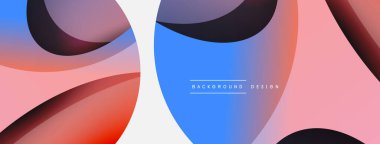 Yaratıcı geometrik duvar kağıdı. Asgari soyut arkaplan. Duvar kağıdı arkaplanı veya iniş sayfası için daire ve dalga kompozisyon vektör çizimi