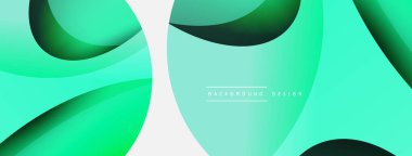 Yaratıcı geometrik duvar kağıdı. Asgari soyut arkaplan. Duvar kağıdı arkaplanı veya iniş sayfası için daire ve dalga kompozisyon vektör çizimi