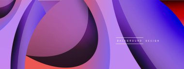 Yaratıcı geometrik duvar kağıdı. Asgari soyut arkaplan. Duvar kağıdı arkaplanı veya iniş sayfası için daire ve dalga kompozisyon vektör çizimi