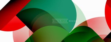 Yuvarlak üçgen çizgileri ve daireleri şekillendirir. Duvar kağıdı afişi arkaplanı veya iniş sayfası için Geometrik vektör çizimi