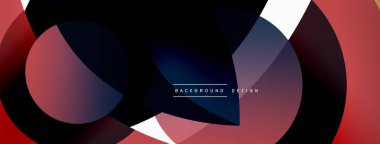 Yaratıcı geometrik duvar kağıdı. Asgari soyut arkaplan. Duvar kağıdı arkaplanı veya iniş sayfası için daire dalga ve yuvarlak şekiller kompozisyon vektör çizimi