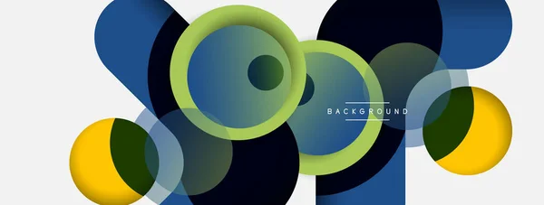 Kreis und runde Formen abstrakten Hintergrund. Vektor-Illustration für Hintergrundbild oder Landing Page — Stockvektor