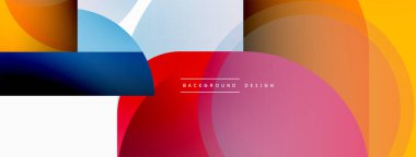 Yaratıcı geometrik duvar kağıdı. Asgari çember üçgen ve kare çizgi soyut arkaplan. Duvar kağıdı afişi veya iniş sayfası için vektör illüstrasyonu