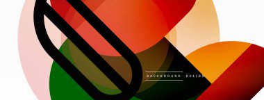 Yuvarlak üçgen çizgileri ve daireleri şekillendirir. Duvar kağıdı afişi arkaplanı veya iniş sayfası için Geometrik vektör çizimi