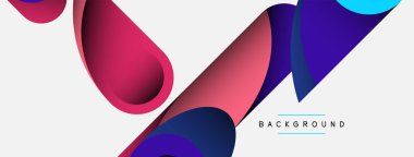 Soyut arkaplan. Minimum geometrik daireler ve koyu gölgeli yuvarlak şekiller. Duvar kağıdı afişi veya arkaplan için moda teknoloji iş şablonu