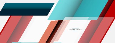 Vektör arkaplanı. Gölge efektli soyut örtüşen renk çizgileri tasarımı. Duvar kağıdı afişi için resim arkaplanı veya iniş sayfası